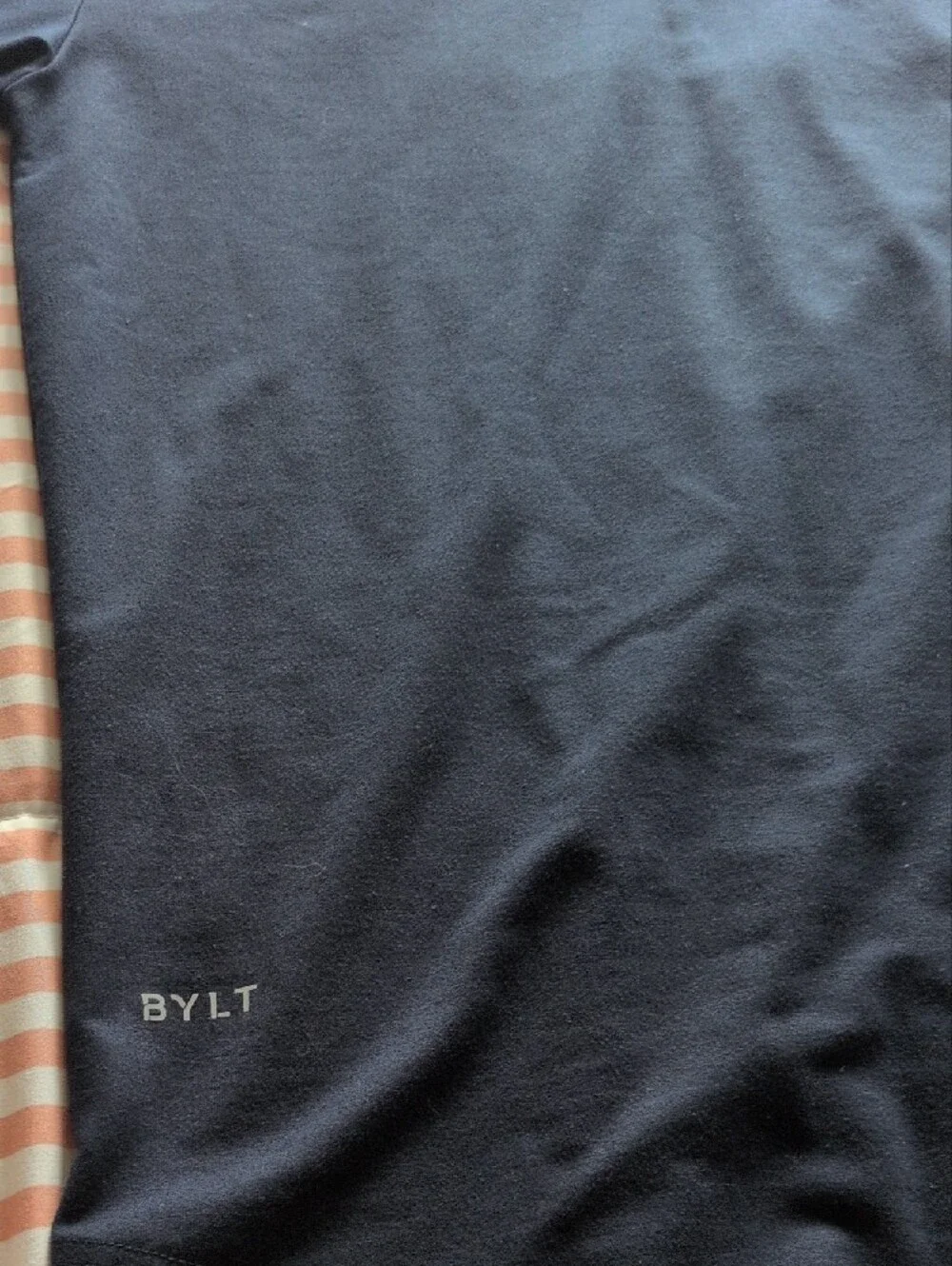 BYLT Basics Men’s Navy Drop Cut Hooded Long-Sleeve Pullover